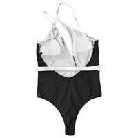 Caveitl bikinis za žene, ženska modna čvrsta boja udobne labave bez rukava na plivanju bez rukava casual