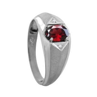 Mauli dragulji za angažovanje prstenova za muškarce 0. Carat muns dijamant i ovalni gornji prsten prsten