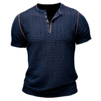 Muška košulja Henley Teretana Slim Fit T Majica Trenutna kratka rukava Atletska majica True Klasični