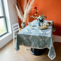 Stolovi za pravokutničke stolove, zgušnjava list žakard stolni stol s resenzivom, izdržljivim pokrivačima za zabavu za partijan za piknik vrt balkon-120x