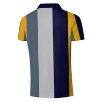 Muška golf majica Casual Sports V izrez rebrani ovratnik kratki rukav modni casual pune boje obične