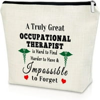 Radna terapijska terapija Torba za šminku Diplomski poklon za terapeut Hvala vam poklon kozmetička torba