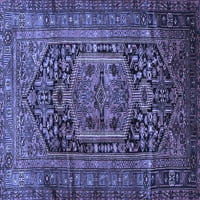 Ahgly Company Zatvoreni kvadrat Perzijski plavi Tradicionalni prostirke, 5 'Trg