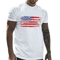 Kali_store majice za muškarce muške džepne košulje, majica pamučnog posade, vlaga Wicking Tee White,