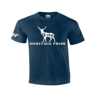 Heritage Pride Deer Mountain Forest Scenic Collection Muška majica kratkih rukava Grafički tee-heather