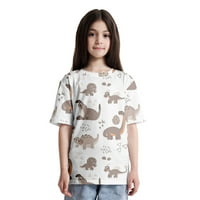 Dinosaur grafička dječja majica za ispis djece kratki rukav dječaci i djevojčice Udobna majica