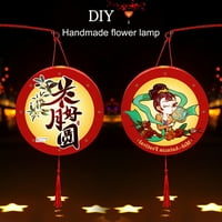 Temacd festival fenjerni kineski stil bajke zečje šuplje od projekcije LED lampica ručno izrađena igračka