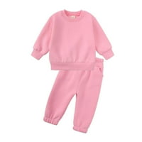 Sodopo Baby Boy Girl Soded Collect Fall odjeća Toddler rebrasti ovratnik dugih rukava pulover posade