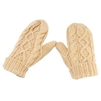 Yuehao dodaci za žene toplije zgusnute pletene termalne skijanje rukavica rukavice rukavice mittens