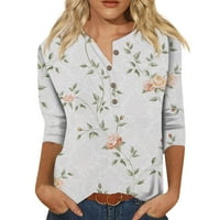 Fragarn ženska bluza Ljetni casual labavi fit puloveri plus veličine Radni otisak modna bluza svijetlo