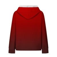 Pyju Jesen modni hoodie za žensko čišćenje, labav udobni vafli pleteni pulover vrhovi kravata tiskati