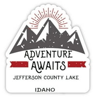 Jefferson County Lake Idaho Suvenir Vinil naljepnica za naljepnicu Avantura čeka dizajn
