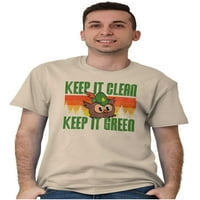 Drvena sova drži ga čistom i zelenom mušku grafičku majicu majice ties brisco marke x