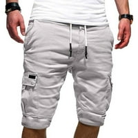 Yubnlvae Muške hlače Muške sportske kratke hlače Alat Summer Plus povremene muške hlače bijele boje