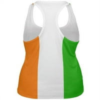 St Patricks Irska zastava širom ženske trkačke tenk top - velika