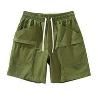 Muške ljetne hlače od pune boje džepove crtežnice labavi brzi suhi casual sportski trčanje ravne kratke