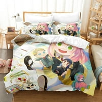 Anime špijun × Porodična kraljica Veličina posteljine za posteljinu za žene za žene Lightweight Crtani