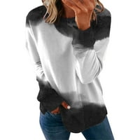 Simu ženska casual crewneck dugim rukavima ženska ženska jesen zima modni škarovac dugih rukava pulover dugim rukavima