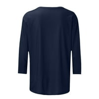 Majica kraljevske majice Oalirro rukava za žene - opušteno fit - osnovni sloj top