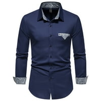 Golf polo majice za muškarce plus veličina majica Spring kontrast košulja Business Majica dugih rukava