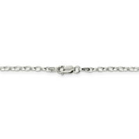 Sterling Silver Oval Rolo lančana ogrlica Privjesak šarm Fanm Fini nakit Idealni pokloni za žene Poklon