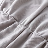 PXiakgy haljine za žene Ženska omotača dugačak rukav haljina haljina haljina s džemper sa pojasevima Drešeni džemper sivi + xl