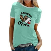 Košulje kratkih rukava za žene kratki rukav bluze Regularne fit T majice Pulover tees vrhovi bejzbol