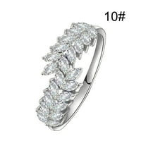 Lroplie prstenovi za žene djevojke maslinasti list dijamant svestrani nakit rođendan prijedlog morskih