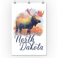 Sjeverna Dakota, Moose, akvarel