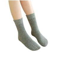 Lilgiuy ženske zimske čarape za zimu u boji srednje cijev kašmir čarape guste navoje čarape za ručnike