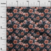 Onuone poliesterske spande crne tkanine Florals Craft Projekti Dekor tkanina Štampano od dvorišta široko