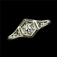 Harry Chad Enterprises Solitaire okrugli miner antikni stil CT Gold Diamond Ring, veličina 6.5