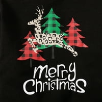 JKERTHER TODDLER Baby Girgin Božićni odjeća za božićno drvce Ispis dukserica za košulje sa džemper +