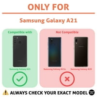 Talozna tanka futrola za telefon kompatibilna za Samsung Galaxy A21, linije Neon Crveni tisak, tanka,