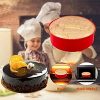 Jednostavno podešavanje silikonskog kalupa za torte, otporan na toplinu, DIY okrugli oblični pecivo, za kuhinju