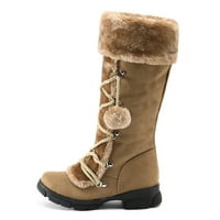 Čizme za snijeg za žene vodootporne pamučne patentne pamučne pamučne pamučne tople čiste pamučne cipele