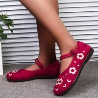 Sandale za žene vezene tkanine casual lagane meke paletne cipele