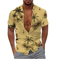 Muške havajske cvjetne majice s kratkim rukavima spuštaju casual tropske praznične majice na plaži ljeti