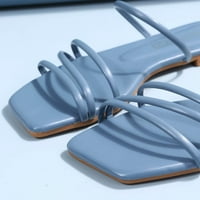 Sandale VerPetriture za žene Ležerne prilike Ljeto Novo modni tanki kaiš kvadratni toe ravne sandale