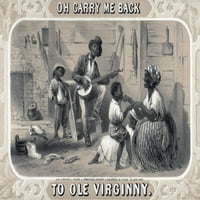 Oznaka paketa duhana Prikaz afričke američke istorije igrača banjo