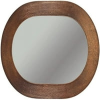 35 '' Ručno čekirano ovalno bakreno ogledalo