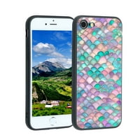 Kompatibilan sa iPhone se telefonskim futrolom, pastel-sirena-vage - Case Silikon zaštitni za teen Girl