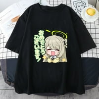 Jhpkjblue Arhiva NOIMI košulje čista pamučna ženska majica Unise uzorak Ispis bluza Kawaii Anime