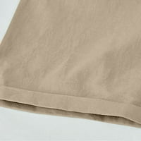 Žene ležerne pamučne kratke hlače elastična struka nacrtavajuće ljetne plažne kratke hlače sa džepom