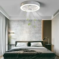 Miumaeov 22 Moderni nevidljivi ventilator stropa sa svijetlim okruglim zatamnjenim polupitnim montažama