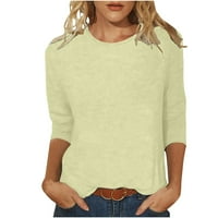 Ženska čvrsta majica Srednja rukava Bluza okrugli vrat Ležerne prilike
