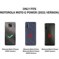 Kaleidio Case za Motorola Moto G Power [Astro Armor] Čvrsti hibrid [apsorpcija udara] [Dvostruki sloj]