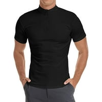 Prime Muss Fasy Casual Sports Solid Color postolje ovratnik kratkih rukava s majicom top bluza