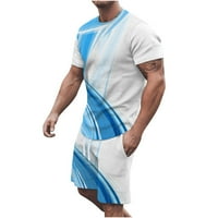Muška odjeća za čišćenje rublja Ležerne prilike za okruglim vratom 3D ispis bluza s kratkim rukavima i hlače