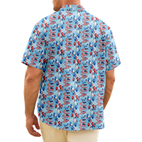 4. jula muška havajska majica USA Nacionalna zastava Košulja Grafička majica COLLAR CALLY DNEVNO DNEVNO